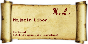 Mojszin Libor névjegykártya